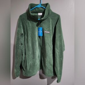 Columbia Green Full-Zip Fleece Jacket with Logo Size 3X New